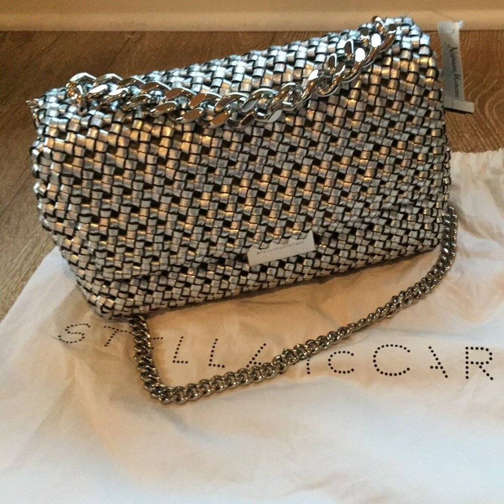 Stella McCartney Bex Woven Flap Shoulder Bag *New*